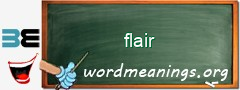 WordMeaning blackboard for flair